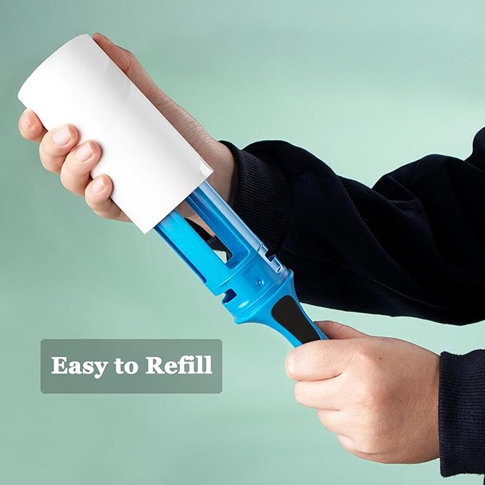 4.6 inch Giant Lint Roller Refills Compatible with Evercare Giant Lint Rollers and T Handle Lint Roller Extreme Stick Pet Hair Remover Adhesive Refills 5 Rolls 60 Sheets per Roll Total 300 Sheets