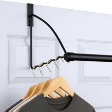 HOLDN’ STORAGE Over The Door Hanger - Door Rack Hangers for Clothes - Space Saving Designed for Bedroom & Bathroom - Ideal for Clothes & Towels - Drying Rack, Black