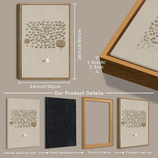 BINCUE Extra Large Jesus Wall Art Framed Jesus and Lamb Wall Painting for Living Room Bedroom Church Decor 24x36 Inch 3 Piece