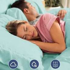 Extra Deep Pocket Queen Sheet Set - 4 Piece Breathable & Cooling Bed Sheets - Hotel Luxury Sheet Set - Soft, Wrinkle Free and Comfy - Easily Fits Extra Deep Mattresses - Deep Pocket Spa Blue Sheets