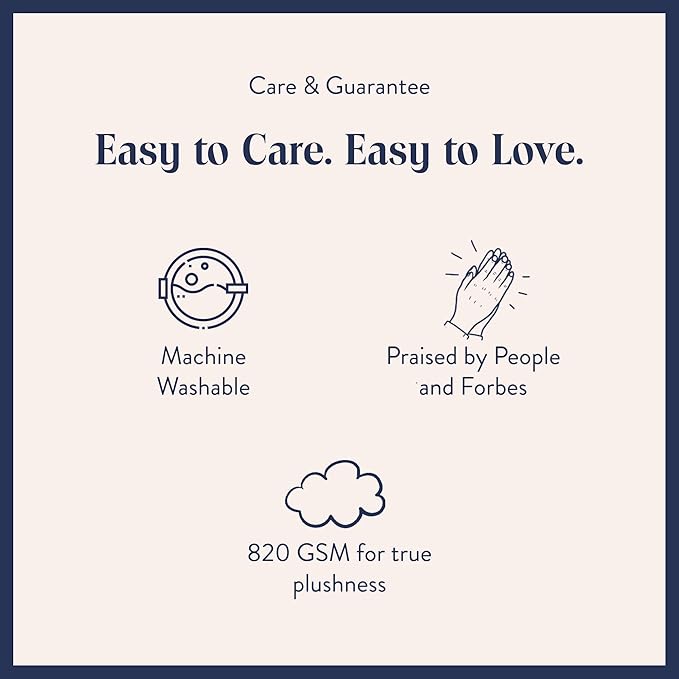 Brooklinen Super-Plush Bath Sheet and Hand Towel Set - 2 Bath Sheets 2 Hand Towels - Cotton, Highly Absorbent (Striped Midnight Navy)