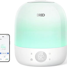 DREO Humidifier 409S, Humidifiers for Bedroom Baby, Ultra Quiet 28dB & 3L Top Fill Cool Mist Humidifier for Nursery, Smart Air humidifier for Plants, 1500+ RGB Night Light & Sleep Routine Trainer