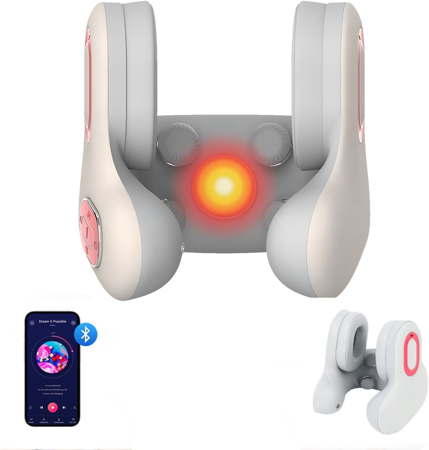 Neck Pillow for Travel U-Shape with Bluetooth Headset Airplane Pillow for Head Support Traveling Music Pillow for Home During Flight