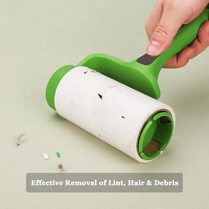 4.6 inch Giant Lint Roller Refills Compatible with Evercare Giant Lint Rollers and T Handle Lint Roller Extreme Stick Pet Hair Remover Adhesive Refills 5 Rolls 60 Sheets per Roll Total 300 Sheets
