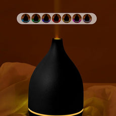 InnoGear Oil Diffuser, 300ML Ceramic Diffuser for Essential Oils Handcrafted Aromatherapy Diffuser Ultrasonic Cool Mist Humidifier with 4 Timers Waterless Auto Off for Room Office, Black