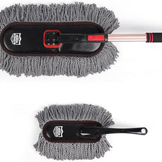 Car Duster Set,Car Duster Exterior Scratch Free with Extendable Handle,Large and Small Auto Brushes Remove Dust for RV and Trucks,Microfiber Interior Brush