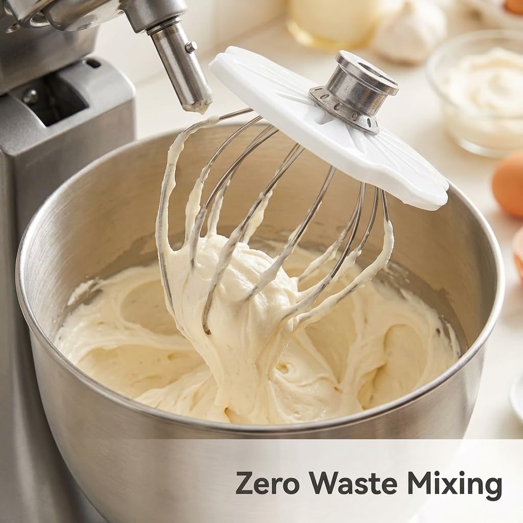 Blender Cream Scraper Accessory for Stand Mixers, KitchenAid Whisk Scraper, Automatic Bowl Scraper Paddle for Baking and Mixing (transparent)