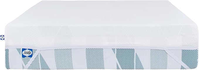 Sealy Dreamlife 3” Gel Memory Foam Queen Mattress Topper with Cooling Cover, SealyComfort Gel Foam, SealyCool Stretch Knit Cover with Corner Straps