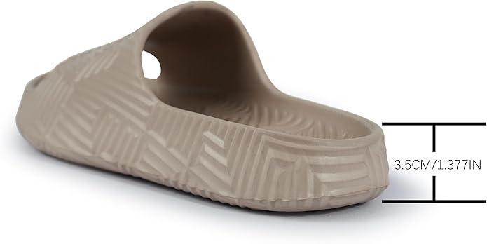 Weweya Slides for Women and Men - Bathroom Shower Shoes - Non Slip House Slippers - Lightweight Beach Sandals