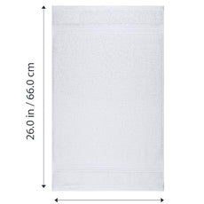 Amazon Basics 6 Piece hand towels for bathroom, Fade Resistant 100% Cotton Hand Towels, soft absorbent bathroom hand towels 6 - Pack (26''x16''), White