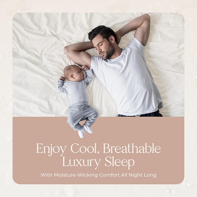 Whisper Organics, 100% Waterproof Mattress Protector - Pique Textured Weave, Breathable Soft & Durable - King Mattresses Cover - GOTS Certified Organic - White, 17" Deep Pocket, 78x82 Inch