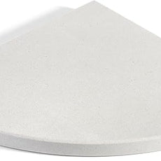 Koville Natural Marble Corner Shower Shelf for Bathroom, 10'' Polished Marble Corner Shelves, Wall Mounted Stone Corner Shower Caddy, No Drilling Adhesive Shelf - White Cliff (No Glue Included)