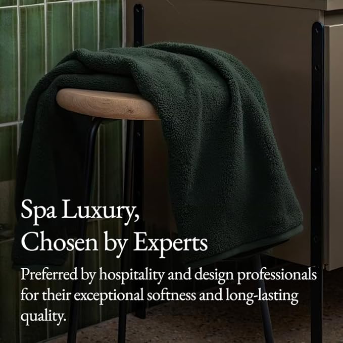 Italic Ultraplush 100% Australian Cotton Hand Towels - Set of 2 Luxury Hand Towels, Ultra Soft and Highly Absorbent 800GSM for Bathroom,Shower, Hotel, and Spa (Deep Forest)