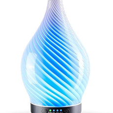 Porseme 150ml Essential Oil Diffuser Glass Color Changing Aroma Air Diffusers Aromatherapy Ultrasonic Cool Mist Humidifier 6 Running Hours Waterless Auto-Off for Sleeping Yoga Office Spa (Pure White)