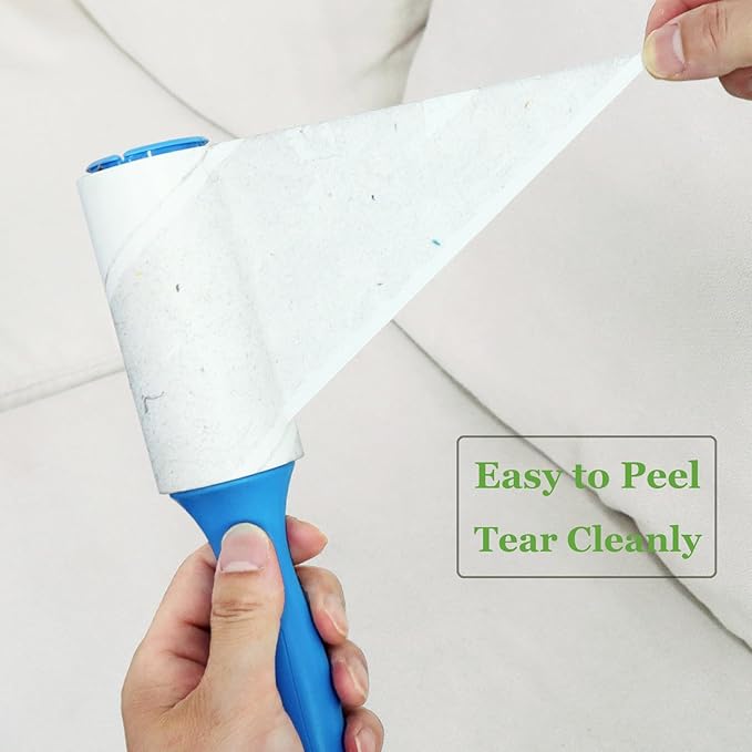 4 inch Lint Roller Refills Compatible with Evercare and Other Lint Rollers with 1 1/2 inch Inside Diameter Extreme Stick 90 Sheets Each Refill (Pack of 6, 540 Sheets Total)