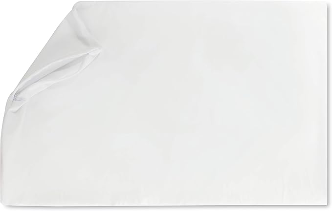 Cover Only for Premium Microbead Bed Pillow, Small Extra Smooth - Ultra Comfortable Sleep with Silk Like Anti Aging Cover 85% Spandex/ 15% Nylon Breathable, Cooling White