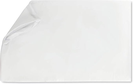 Cover Only for Premium Microbead Bed Pillow, Small Extra Smooth - Ultra Comfortable Sleep with Silk Like Anti Aging Cover 85% Spandex/ 15% Nylon Breathable, Cooling White