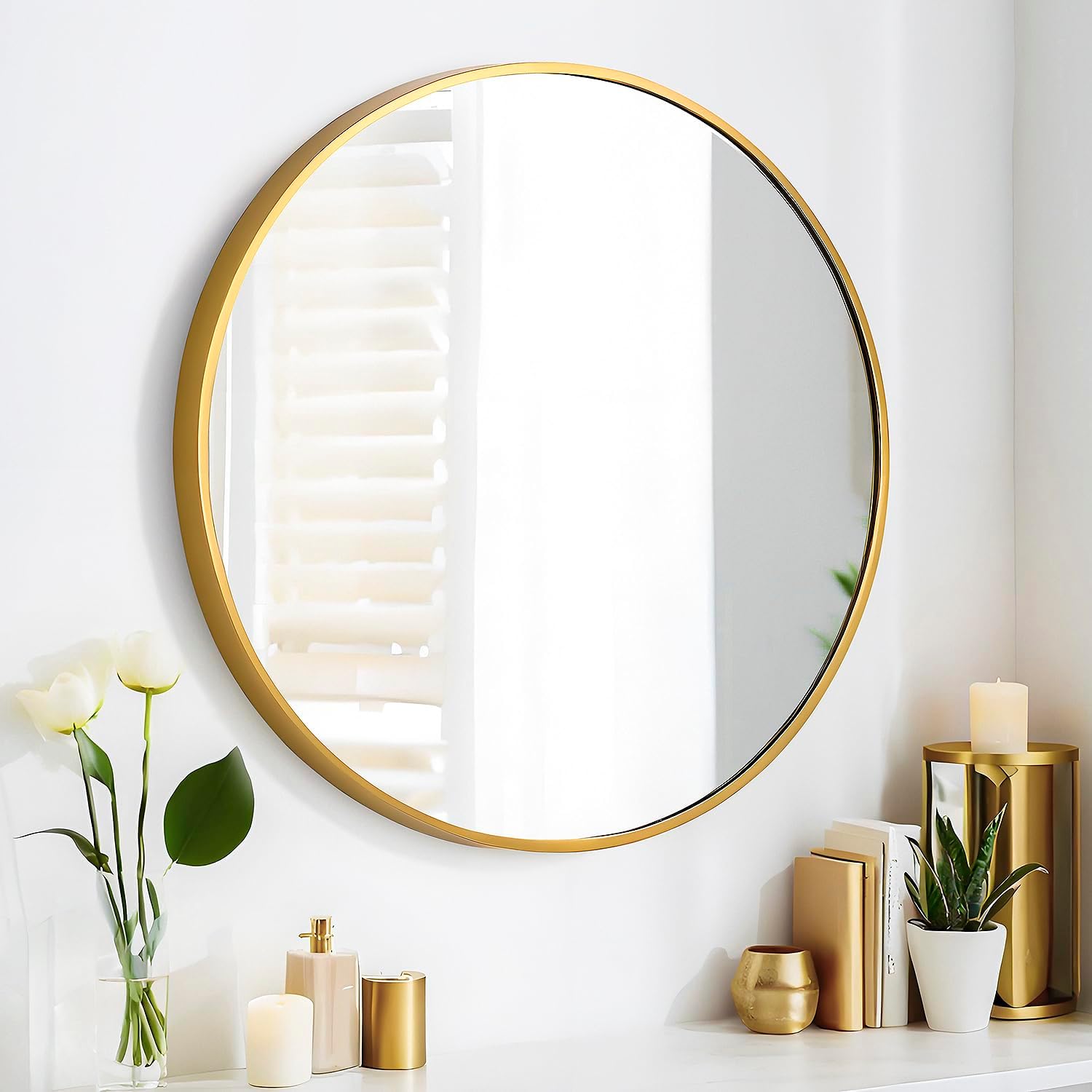 SCWF-GZ 47x14 Mirror Rectangle Full Body Length Door Hanging Wall Mounted Metal Aluminum Alloy Frame Dressing Make-up Mirrors for Entryway Bedroom Bathroom Living Room 47 14 inch Black