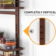 Moforoco Bronze 9-Tier Over The Door Pantry Organizer, Pantry Organization And Storage, Metal Hanging Spice Rack Shelves Door, Home & Kitchen Essentials, Laundry Room Bathroom Organization