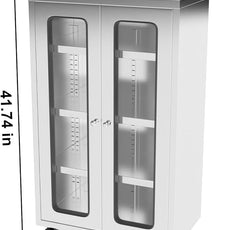 ZZV Stainless Steel Storage Cabinet, Rolling Kitchen Cabinet with Wheels, Heavy Duty Floor Cabinet for Kitchen, Garage, Restaurant, Outdoor, No Assembly Required, D15.75 x W23.62 x H41.74