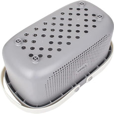 JiatuA Plastic Storage Basket with Handle Portable Shower Caddy Tote Organizer Basket Bin for Bathroom Kitchen Dorm Room Bedroom, Gray