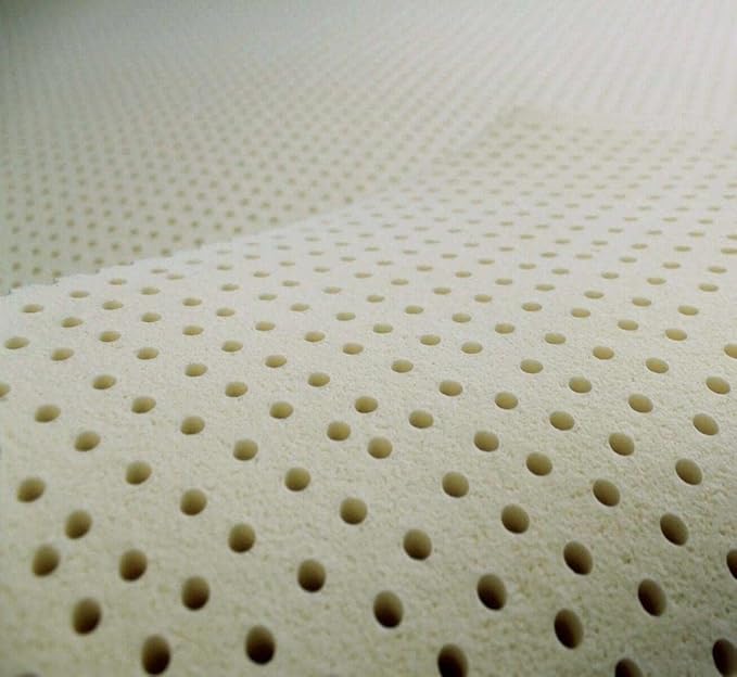 7 Zone Green Natural Organic Latex Mattress Topper Queen Size - 2 inch - High Density Firm - GOLS Certified Latex Foam Bed Pad for Back Sleepers Back Pain Relief Support Durable and Breathable