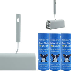 Extra Sticky Large Surface Lint Roller, 6.3'' Giant Lint Roller for Pet Hair, Lint Remover Roller for Cat Hair, Clothes, Furniture, 1 Handle + 270 Sheets, with Dust-Proof Case