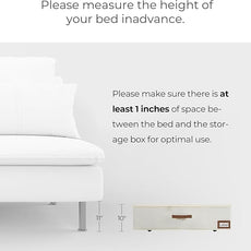 StorageWorks Under Bed Storage with Wheels, 10'' Underbed Storage Containers with Lid, 90L Clothes Organizer for Blankets, Sweaters, Bedding, 2-Pack, Beige