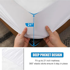 2 Pack Mattress Protector Full Size 100% Waterproof Fitted Mattress Cover, Breathable Noiseless & Machine Washable Bed Cover Deep Pocket from 5