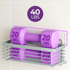 ODesign Shower Caddy 3 Pack SUS304 Stainless Steel-No Drilling-Shower Bathroom Shelves Rack,Rustproof Wall Mounted,Adhesive Shower Shelf Basket Organizer-Grey