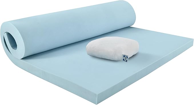 Sealy Dreamlife 3” Gel Memory Foam Twin XL Mattress Topper with Cooling Cover, SealyComfort Gel Foam, SealyCool Stretch Knit Cover with Corner Straps