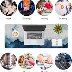 QIYI Desk Pad Large Keyboard and Mouse Pad for Laptop Computer, PU Leather Desk Cover Protector, Desk Décor Accessories for Office Home Work Writing Gaming 31.5