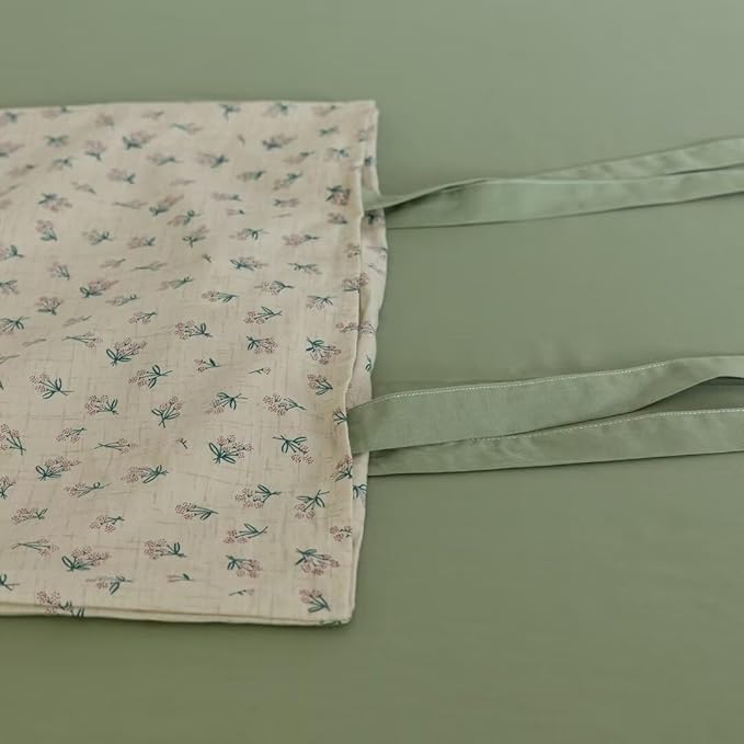 MKXI Fancy Floral Full Size Comforter - Pink White Flower Leaf Pattern Toddler Girl Comforter Set - Soft and Fluffy Textured Garden Aesthetic Bedding