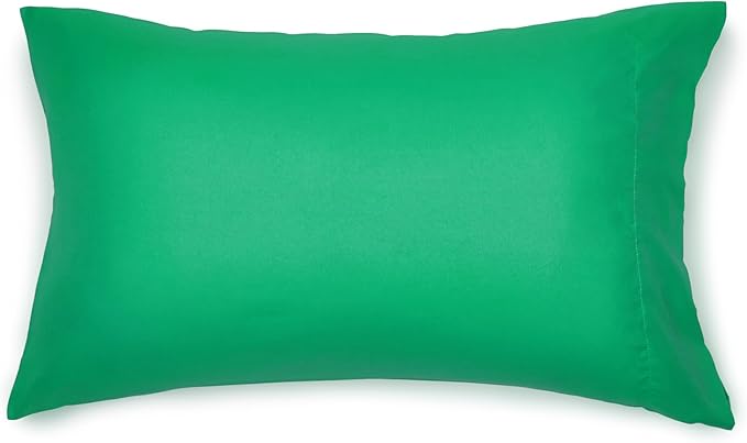 Amazon Basics 5 Piece Soft Microfiber Kid's Bed-in-a-Bag Bedding Set, Twin, Green, Solid