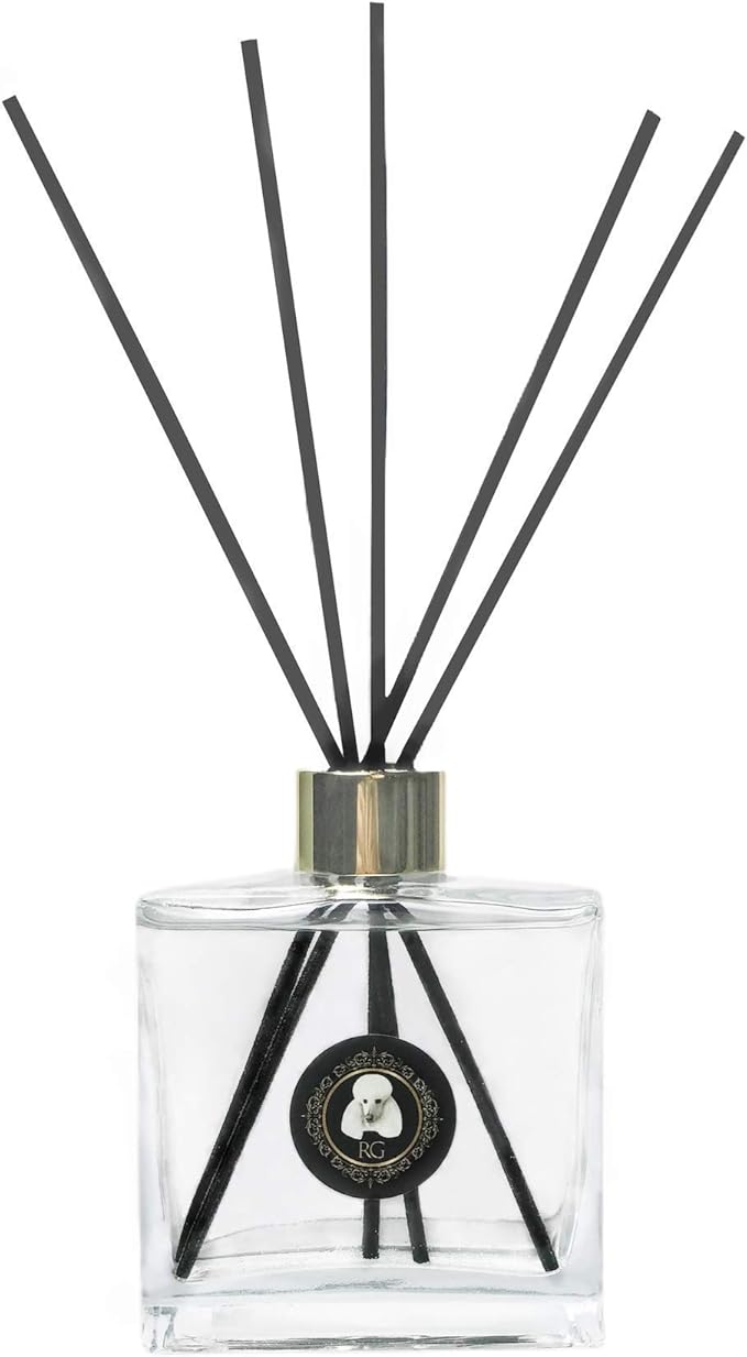 Rainier’s Gifts Reed Diffuser Set (Sea Salt Cardamom & Musk) - Scented Oil Diffuser Sticks - Home Fragrance Aromatherapy Air Freshener 6.5 fl oz