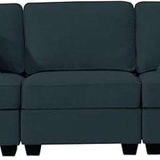 Legend Vansen Modular Sectional Sofa U Shaped Couch with Ottoman Modern Reversible Corner Sectional Couch for Living Room (Charcoal, 2+3 with Ottoman)
