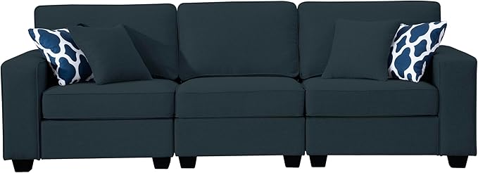 Legend Vansen Modular Sectional Sofa U Shaped Couch with Ottoman Modern Reversible Corner Sectional Couch for Living Room (Charcoal, 2+3 with Ottoman)