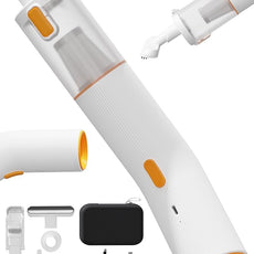 Cordless Car Vacuum, 4 in 1 Portable Mini Handheld Vacuum Cleaner with 15000pa Suction Power, 2 Suction Modes & Multi-Nozzles for Car Home Office Pet, White