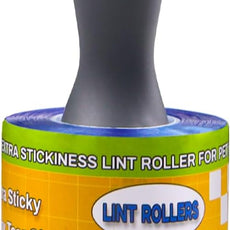 Lint Roller Pet Hair Value Pack of 250 Sheets, Extra Sticky Lint Remover for Dog & Cat Fur, Clothes, Furniture, Couches Reusable Lint Remover for Fuzz, Fluff & Hair (Blue)