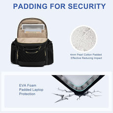 Laptop Backpack for Women Bookbag: 17 inch Work School Backpacks with Pouch Pocket for Large Capacity Cup & USB Charger College Book Bag Travel Business Nurse Teacher Bookbags Anti-theft Back Pack