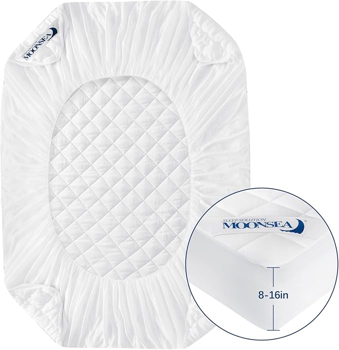 Twin XL Mattress Topper Pad Protector Quilted Waterproof, Absorbent Twin Extra Long Mattress Topper Cover for College Dorm Room Essentials for Girls,Deep Pocket Stretches up to 16 Inch