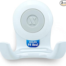 SlipX Solutions Power Lock Suction Cup Hook, Razor Holder & Phone Cradle (Perfect for Shower & Mirror, Holds 11 lbs, 2 Pack)