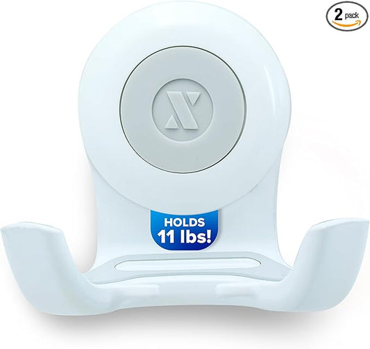 SlipX Solutions Power Lock Suction Cup Hook, Razor Holder & Phone Cradle (Perfect for Shower & Mirror, Holds 11 lbs, 2 Pack)