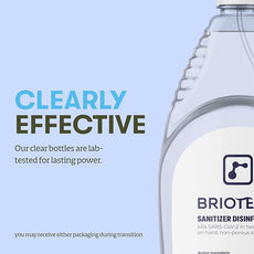 BRIOTECH Sanitizer Disinfectant Hypochlorous Spray, Kill 99.99% of Viruses & Bacteria, Control Mold, Eliminate Odor, Gentle for Nursery & Play Rooms, Food Contact Surface Sanitizer, 4 fl oz