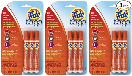 Tide to Go Instant Stain Remover Liquid Pen,Pack of 9