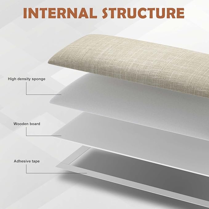 IFNOW Upholstered Wall Mounted Headboard, 3D Soundproof Wall Panels Peel and Stick for Queen Size, Reusable and Removable Tufted Bed Headboard in Beige (6 Panels, 10" x 24")