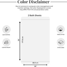 Tens Towels Pack of 2 Extra Large Bath Sheets 35 x 70 Inches, 100% Cotton, Larger & Lighter Weight, Quicker to Dry, Super Soft & Absorbent, Oversized Bath Towels, Navy