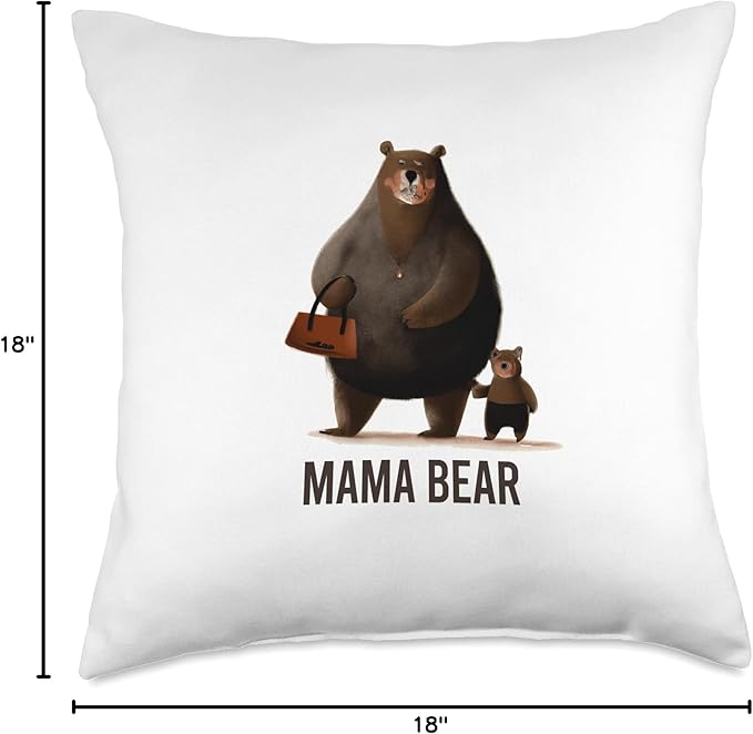 Mama Bear Throw Pillow