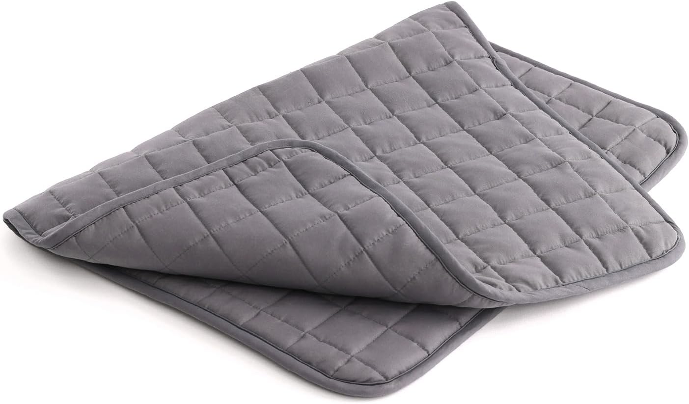 YnM 15lbs Weighted Blanket for Adults, Heavy Bed Throw Blanket with Cooling Glass Beads for All Season Use, Ideal for ~140lbs (48x72 Inches, Twin/Full, Dark Grey)
