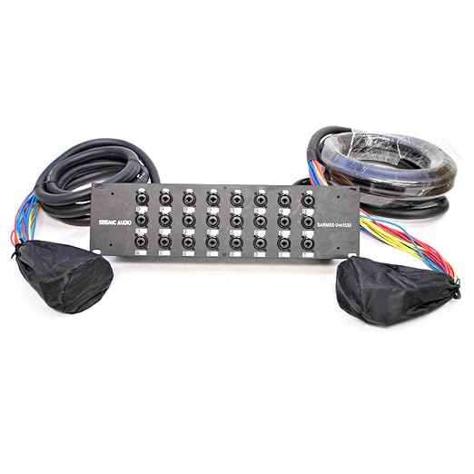 Seismic Audio - SARMSS-24x1530 - 24 Channel XLR TRS Combo Splitter Snake Cable - 15' and 30' XLR trunks